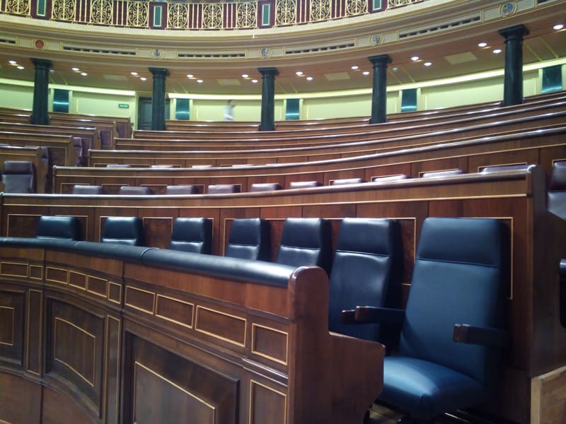 bancos azules congreso