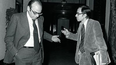 Abril Martorell con Alfonso Guerra